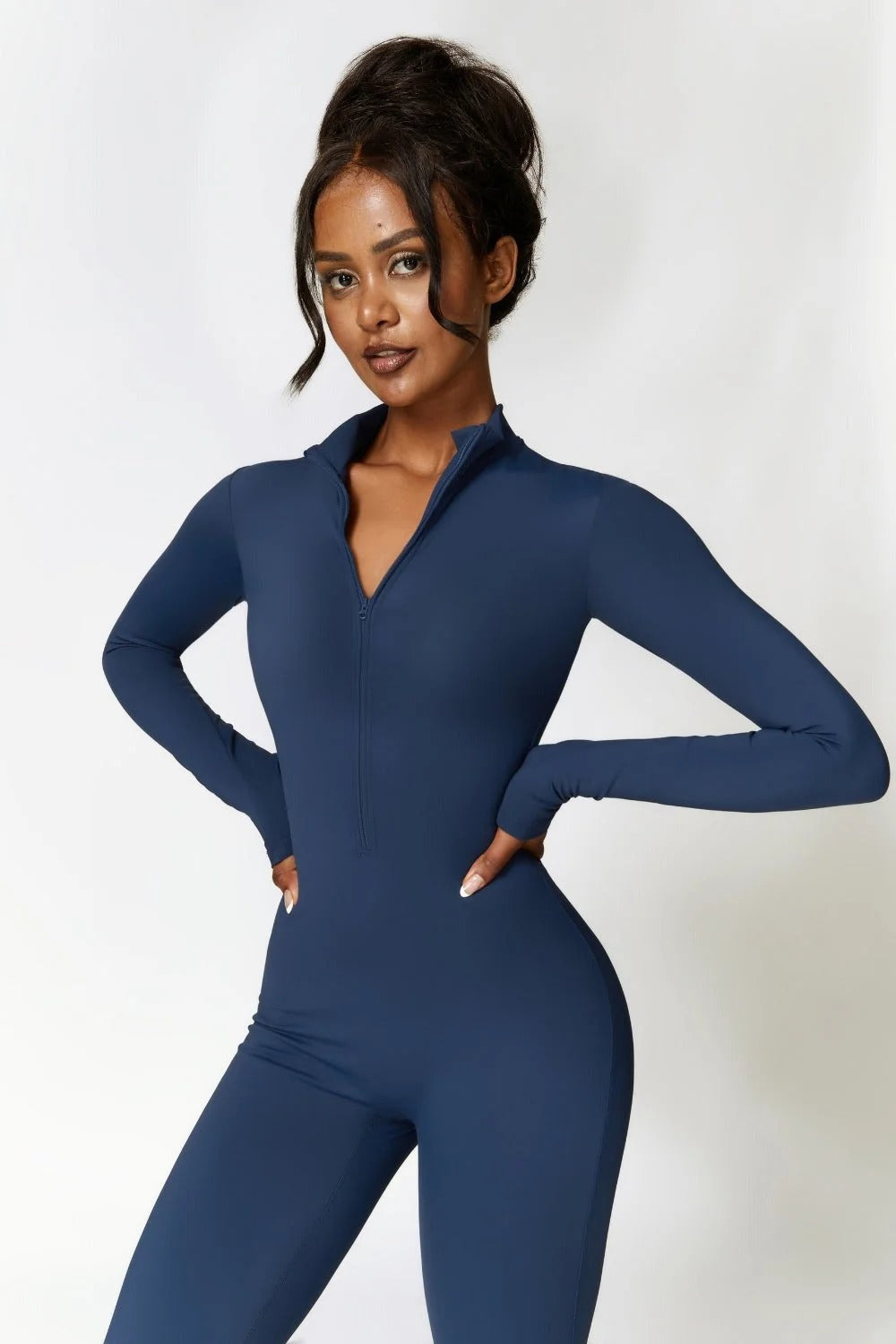 Combinaison de sport zippé manches longues