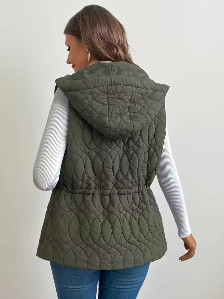 Gilet à capuche zippé d'hiver