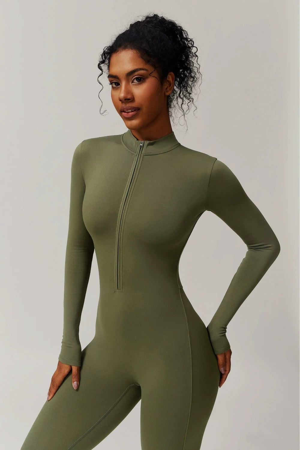 Combinaison de sport zippé manches longues