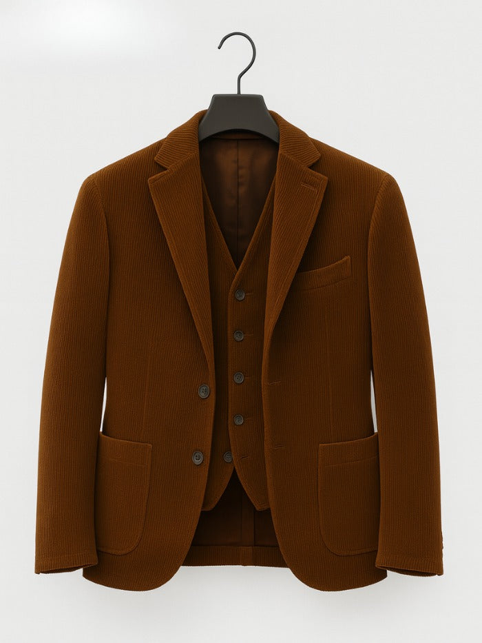 Costume 2 pièces : Blazer et gilet en velours