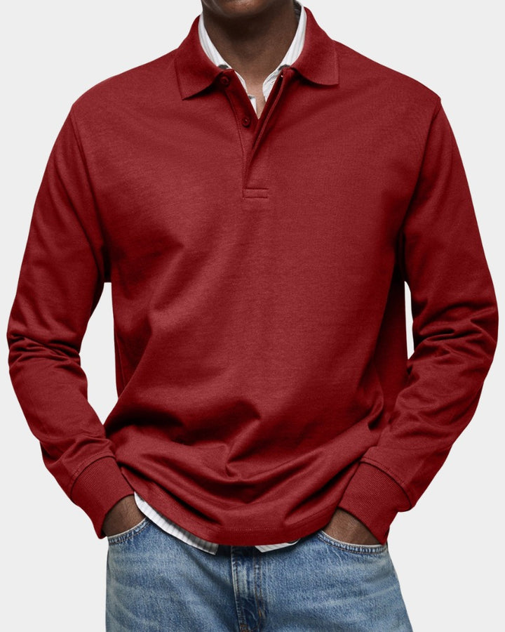 Klassisches Langarm-Polo-Shirt