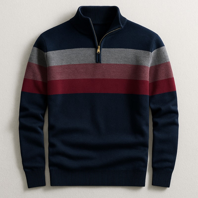 Pull quart de zip à bande