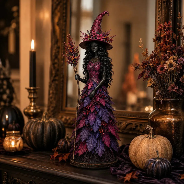 Enchanted Harvest Witches – Handcrafted Halloween Figurines