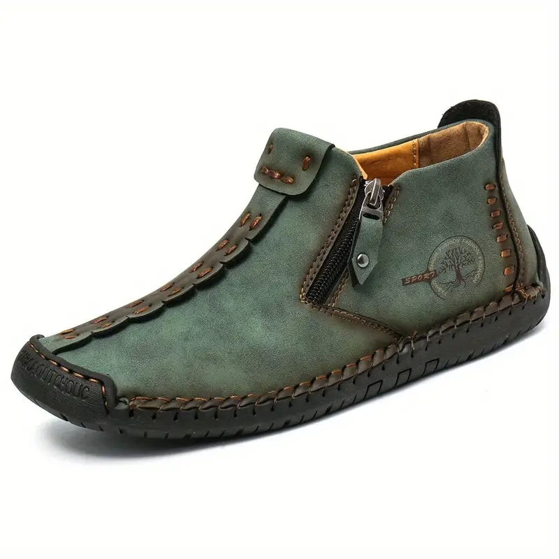 Bottes pour homme à fermeture éclair style vintage