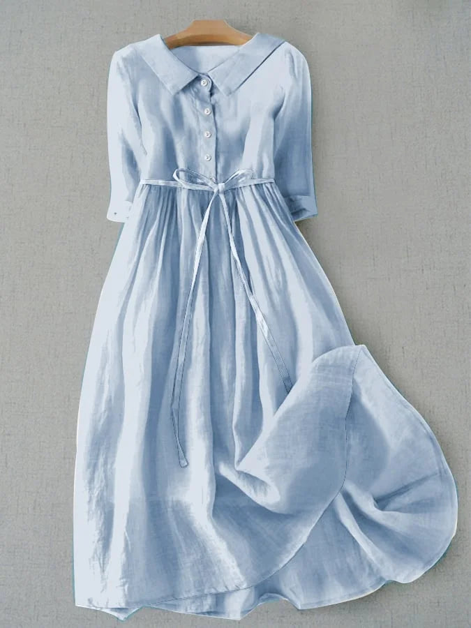 Lux - Robe élégante à manches courtes et taille lacée
