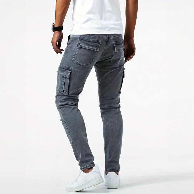 Jeans cargo en denim urbain