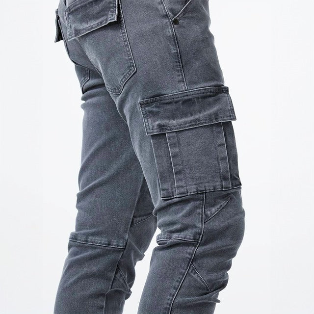 Jeans cargo en denim urbain