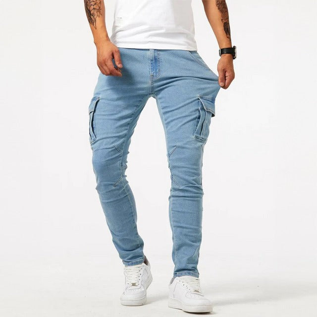 Jeans cargo en denim urbain