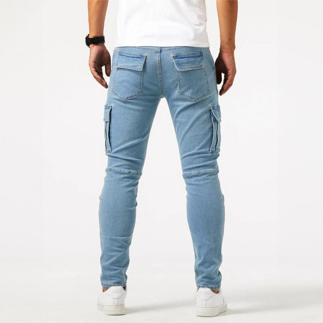 Jeans cargo en denim urbain