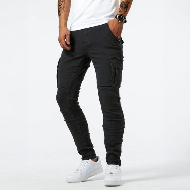 Cargo-Jeans aus urbanem Denim