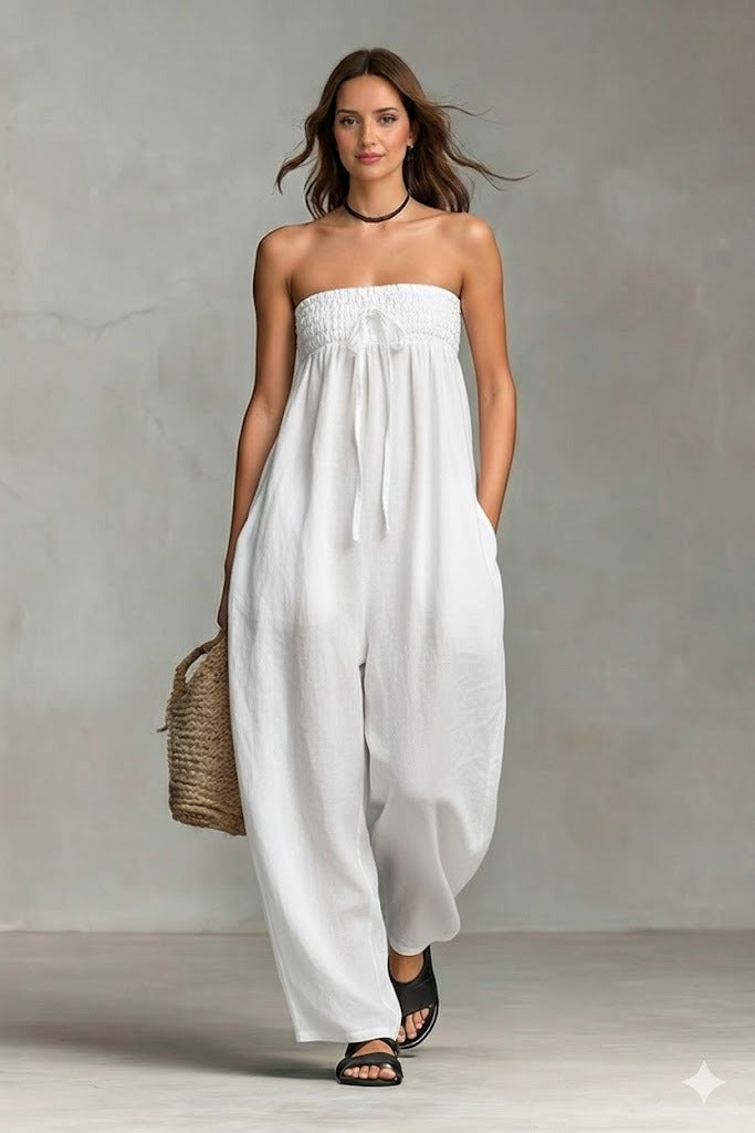 Combinaison bustier à plis
