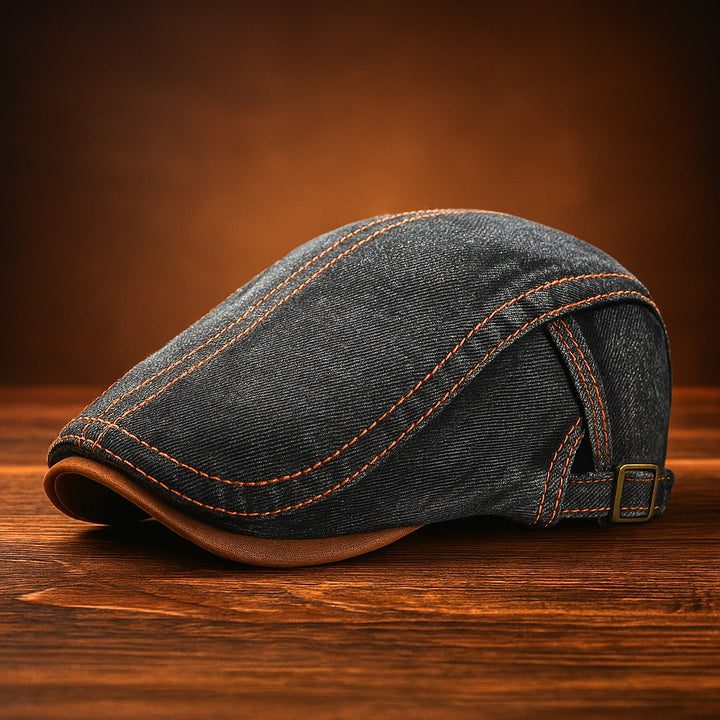 Casquette béret en denim