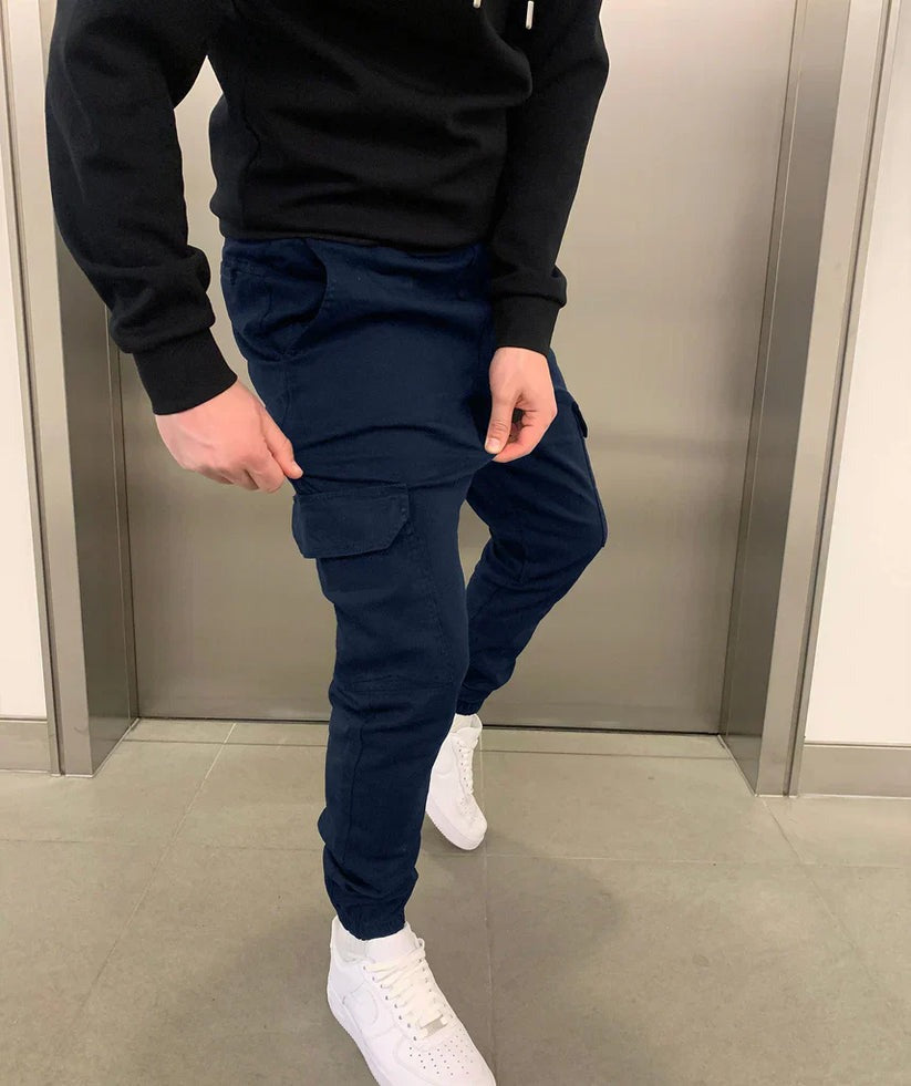 Pantalon cargo taille élastique