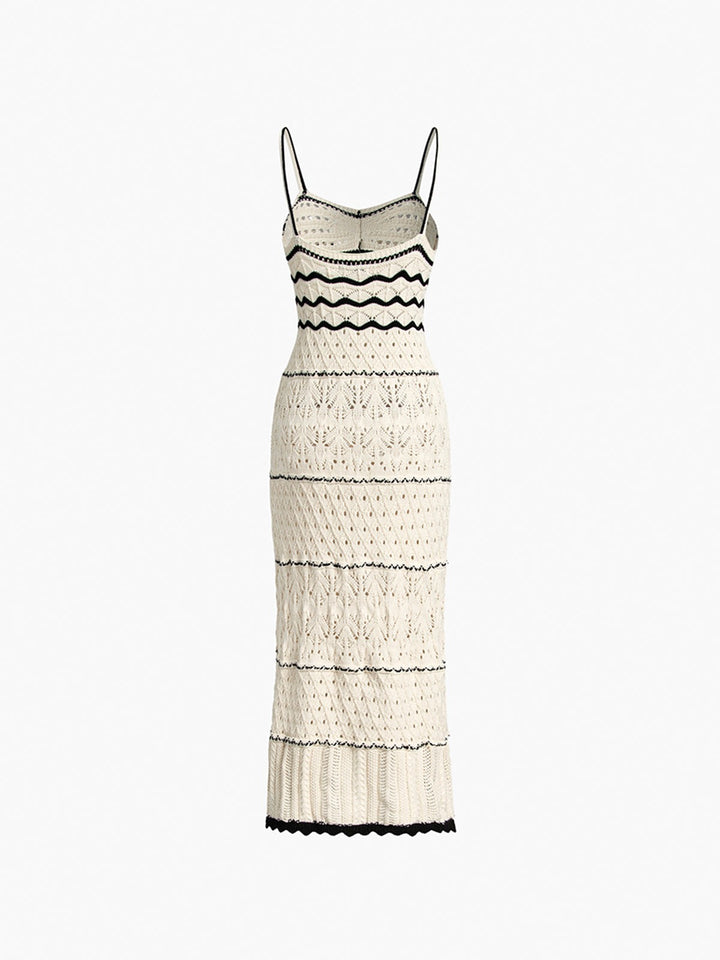 Robe mi-longue à œillets en crochet Paros