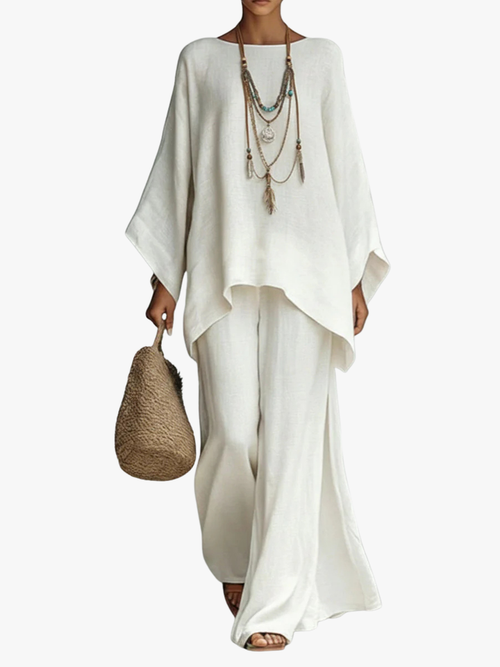 TWO-PIECE LINEN SET FOR WOMEN