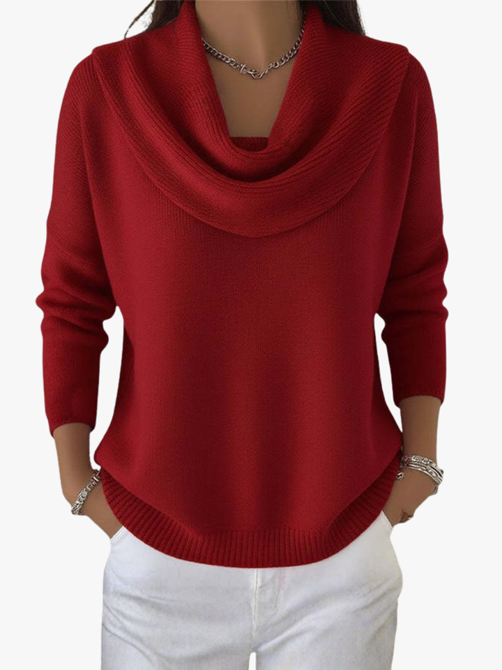 GRACEFUL COLLARED SWEATER FOR WOMEN