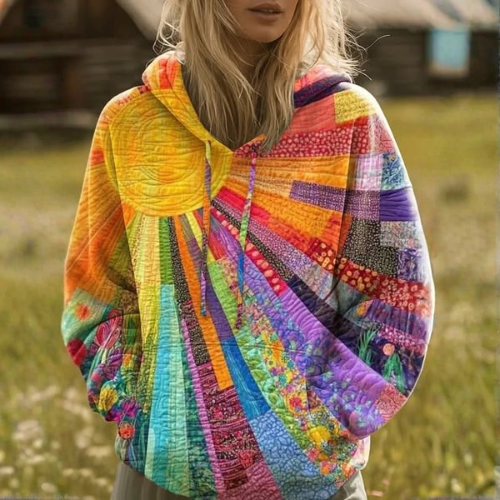 Amanda Wildflower Quilted Hoodie