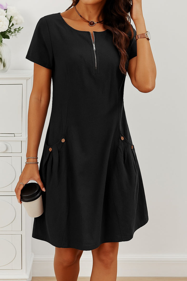 Robe zippée confortable