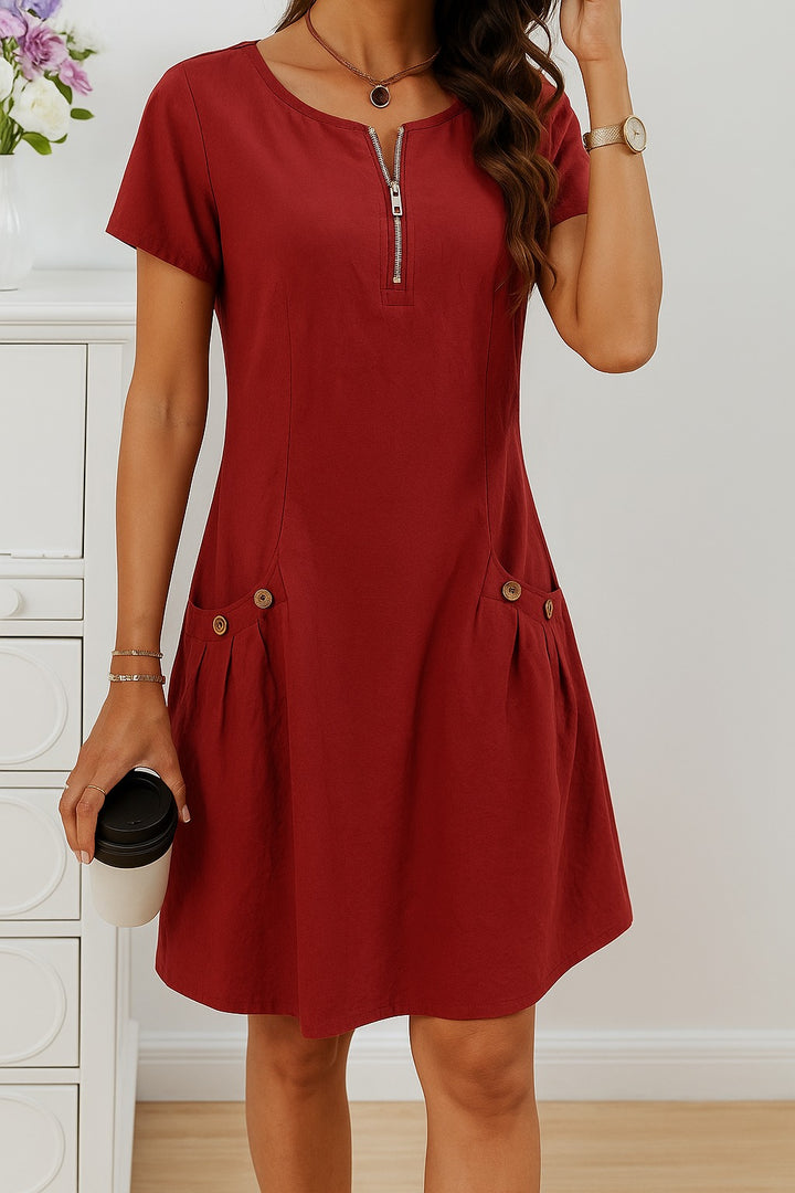 Robe zippée confortable
