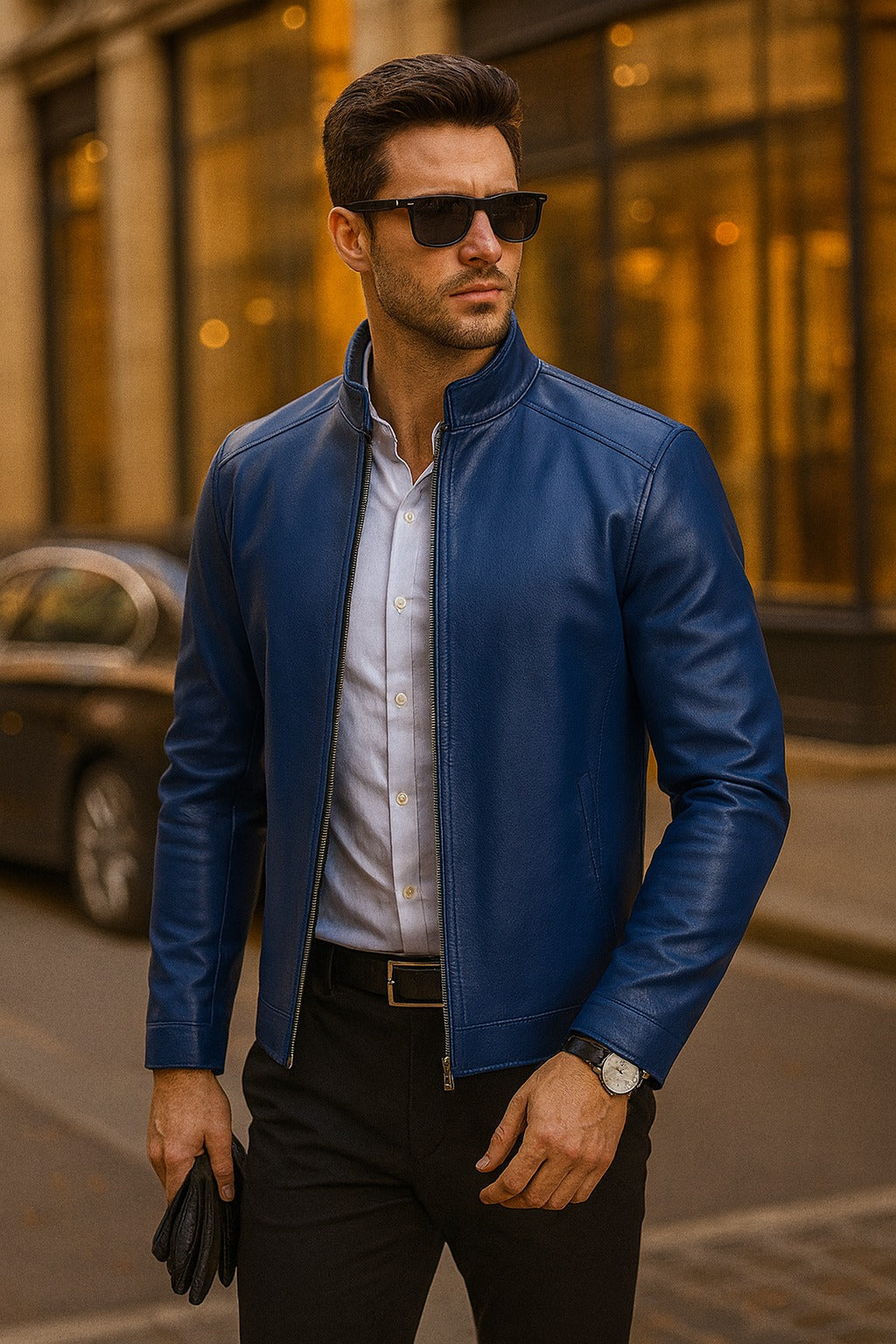 Veste en cuir au confort raffiné