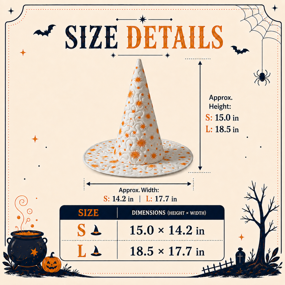Country Farmhouse Halloween Quilted Halloween Hat LD06