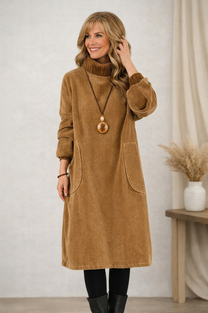 Robe pull à col roulé