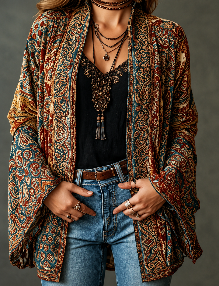 BOHO VELVET JACKET FOR WOMEN