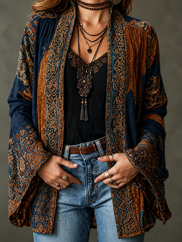 BOHO VELVET JACKET FOR WOMEN