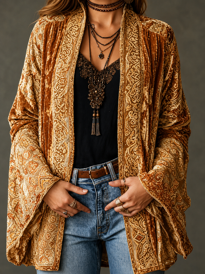 BOHO VELVET JACKET FOR WOMEN