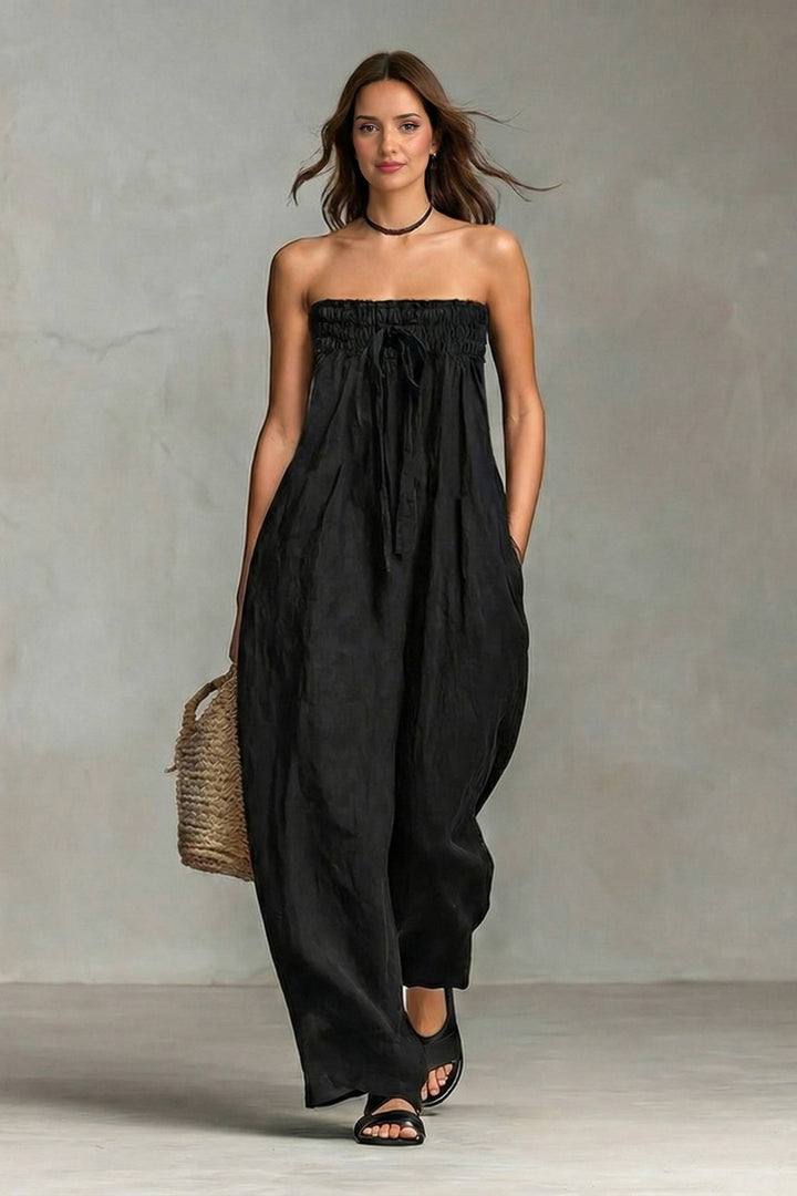 Combinaison bustier à plis