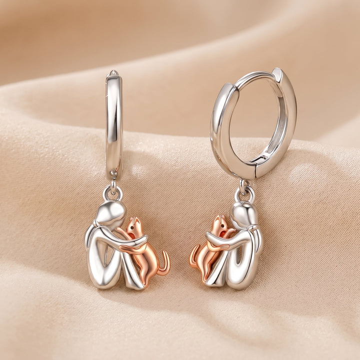 The Eternal Embrace — Women's Cat Earrings