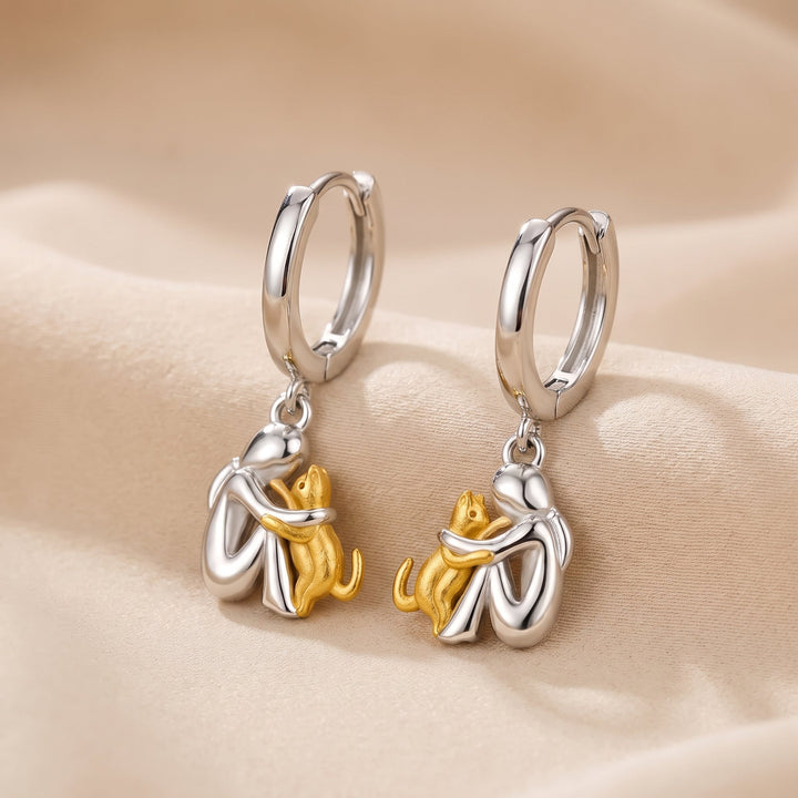 The Eternal Embrace — Women's Cat Earrings