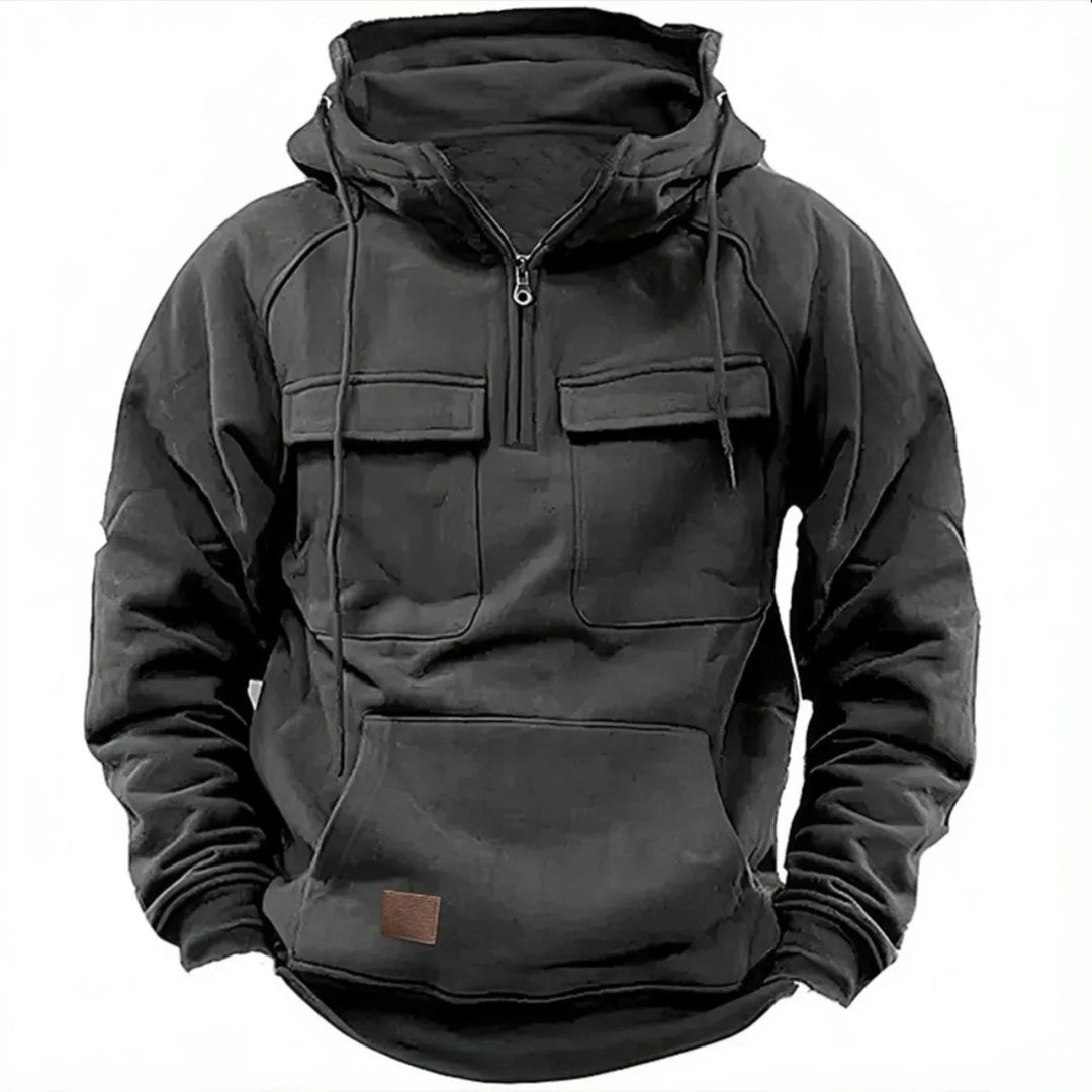 Sweat à capuche à quart de zip