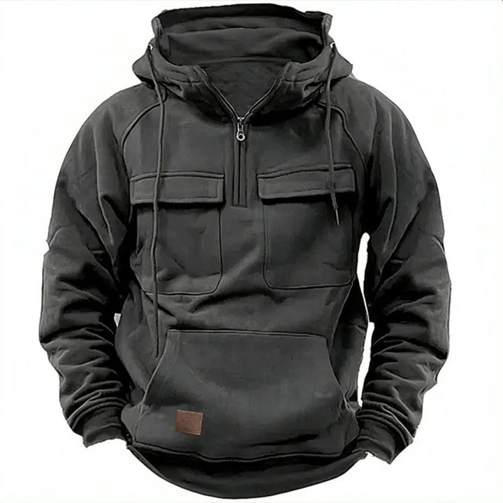Sweat à capuche à quart de zip