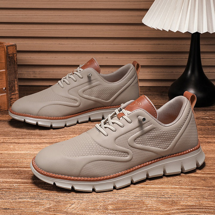 Baskets en cuir et en mesh respirant