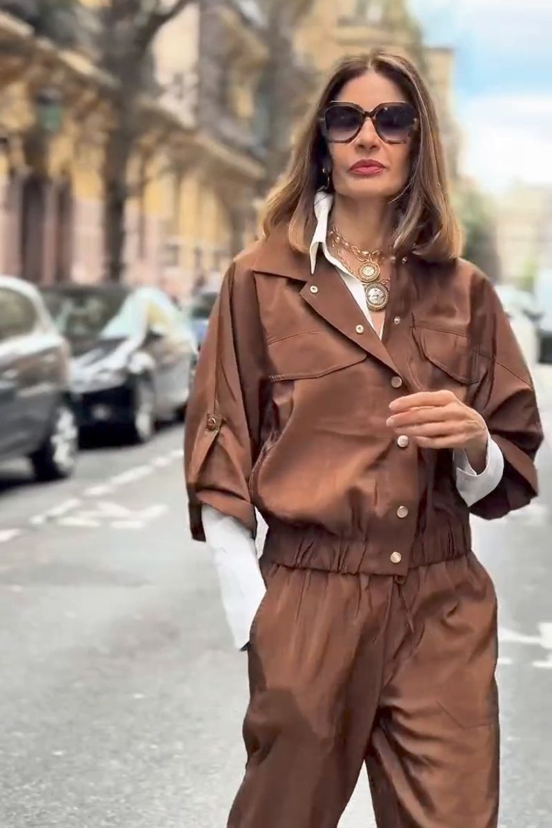 Ensemble cargo cintrée pour femme chic