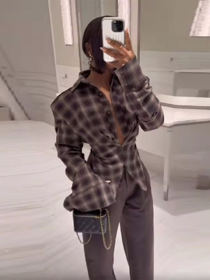 Chemise à carreaux tendance