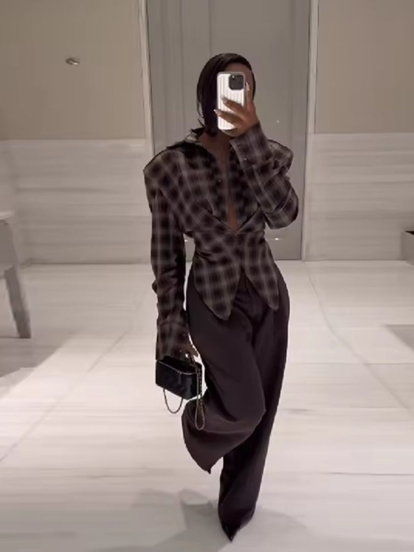 Chemise à carreaux tendance