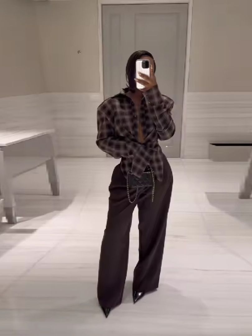 Chemise à carreaux tendance