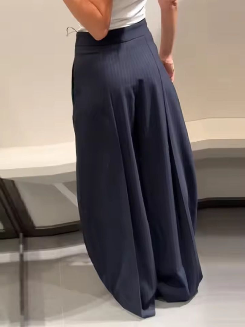 Pantalon de ville rayé chic