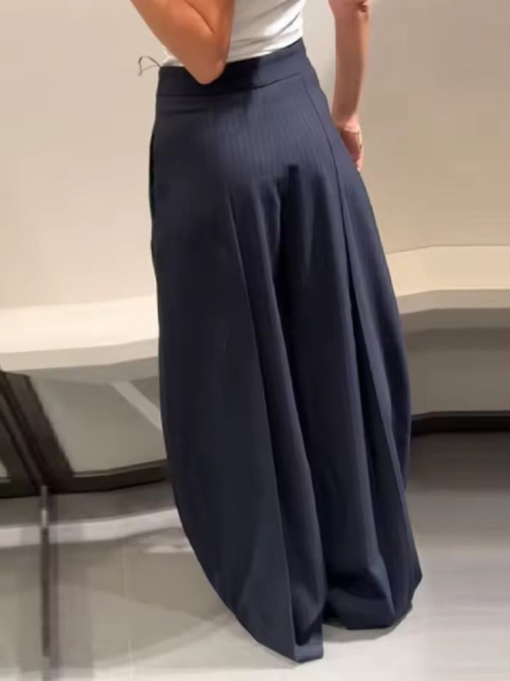 Pantalon de ville rayé chic