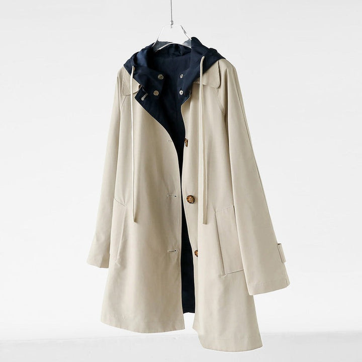 Manteau à capuche réversible