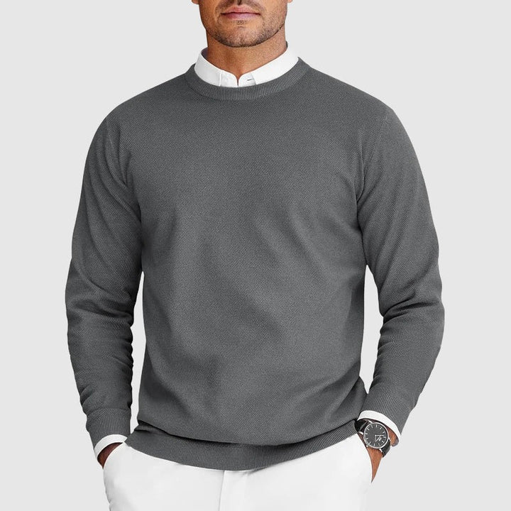 Pull ras du cou décontracté pour homme