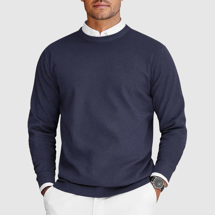 Pull ras du cou décontracté pour homme