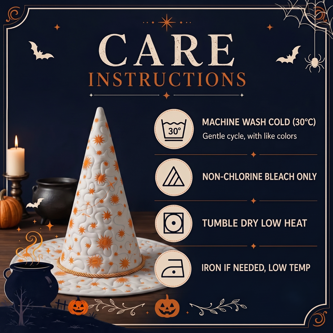 Celestial Moon & Bats Quilted Halloween Hat LD04