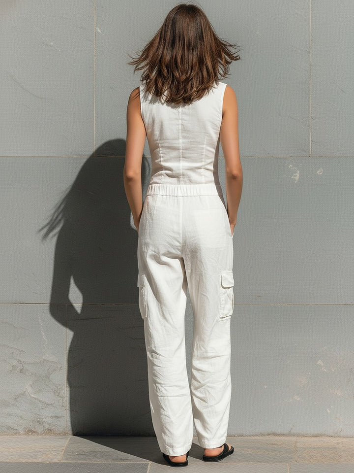 Combinaison minimaliste en mélange de coton