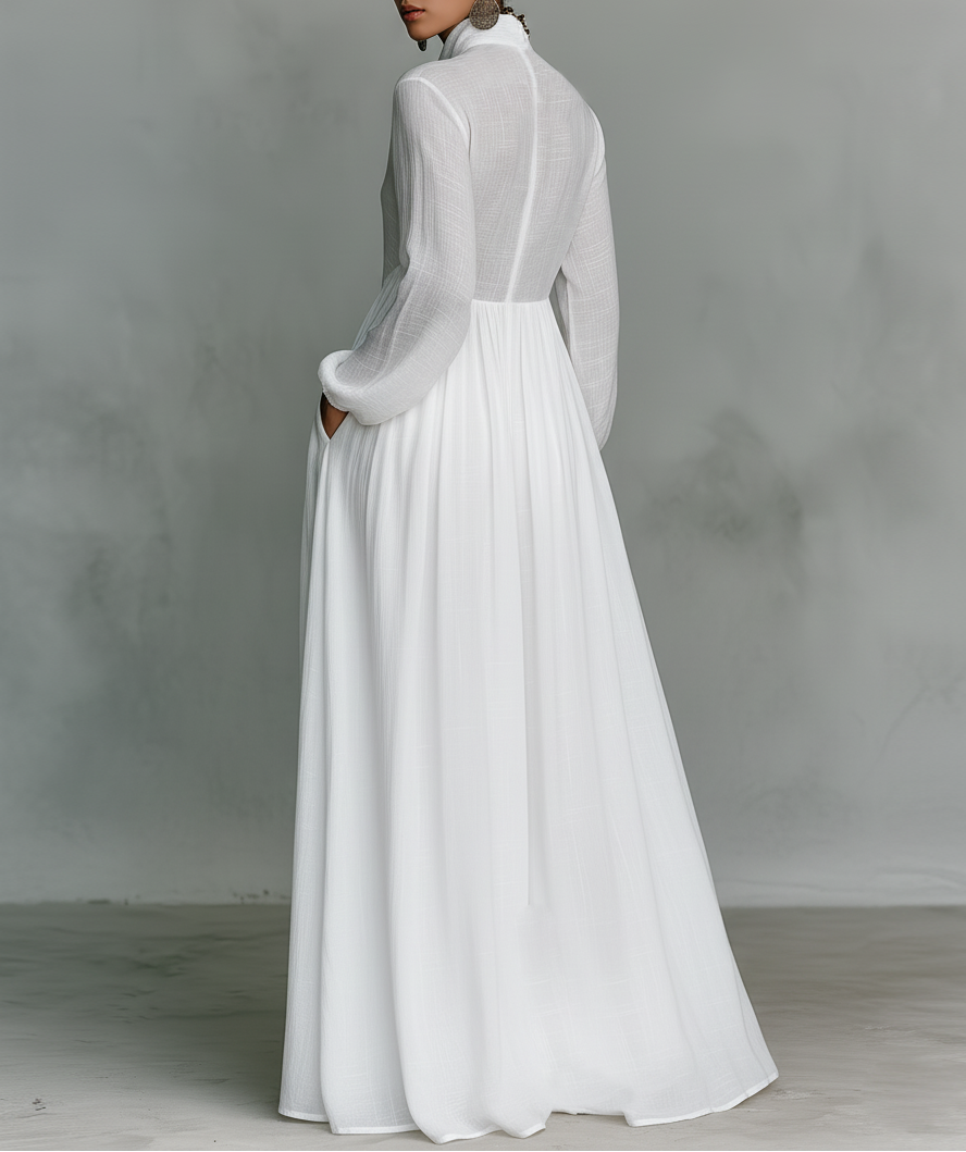 Robe maxi en coton et lin Elisa