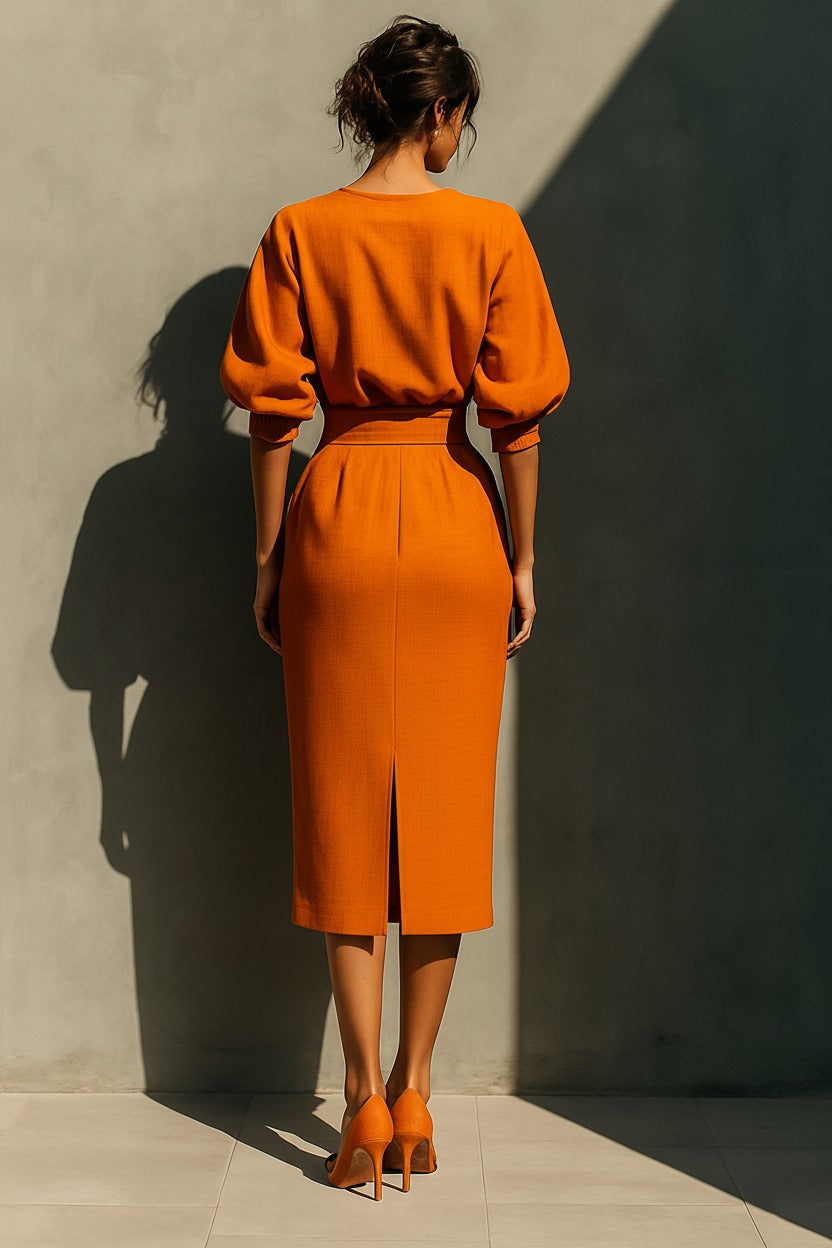 Ensemble en coton et lin pour femme