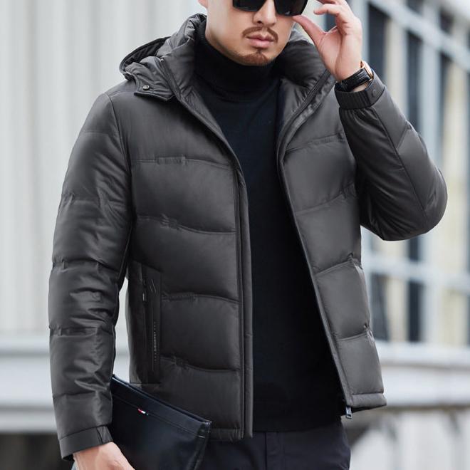 Belmont Genuine Leather Duck Down Jacket