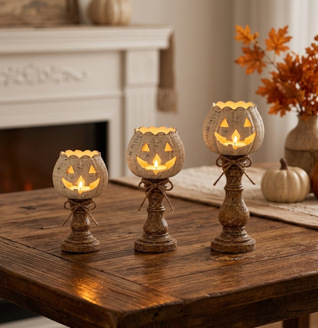 Country Pumpkin Candle Holder